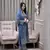 Lavender color faux georgette embroidery work party wear salwar suit
