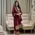 Maroon color faux georgette embroidery work party wear salwar suit