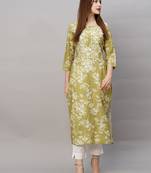 Floral embroidered thread work regular republic day republic day kurta