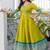 Checked thread work v-neck anarkali kurta