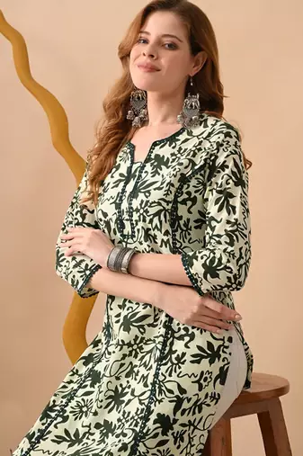 Floral printed indie prints kurta