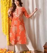 Floral printed floral kurta