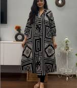 Ethnic motifs printed indie prints kurta