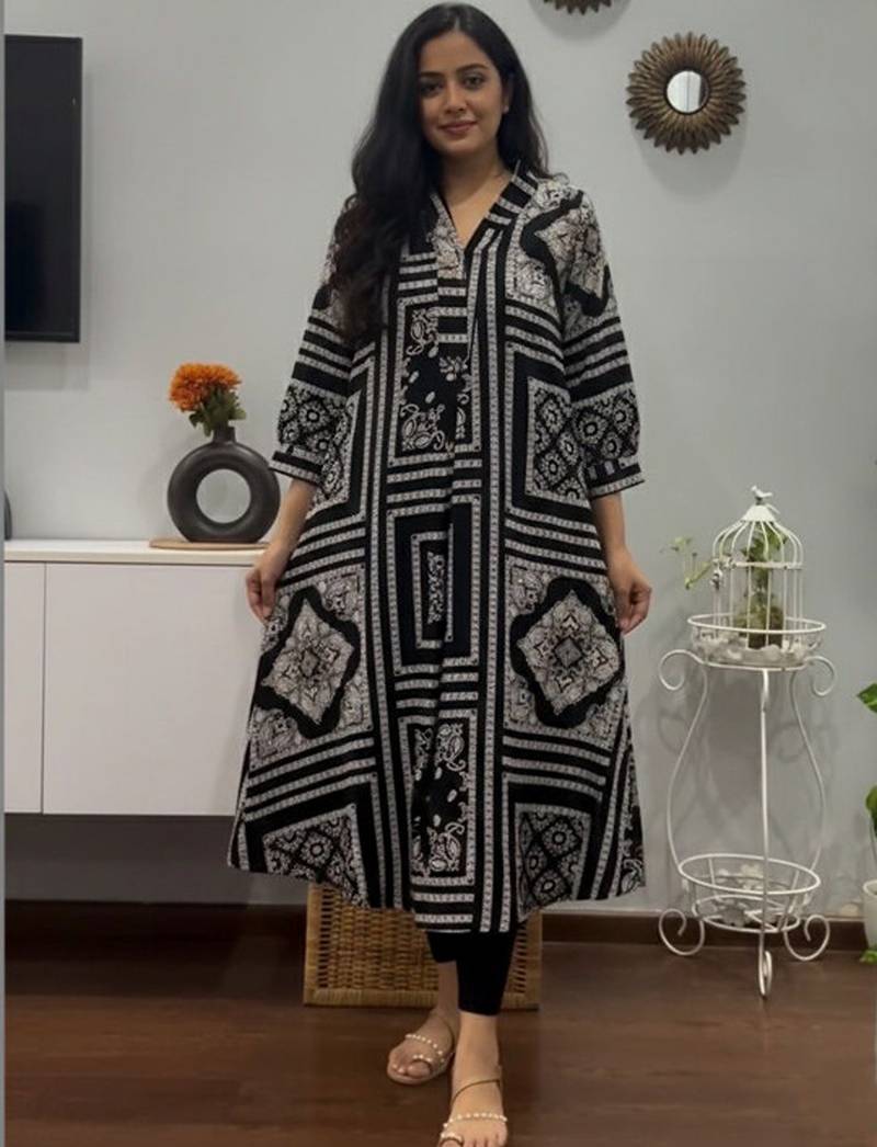 Ethnic motifs printed indie prints kurta