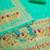 Sea green soft banarasi silk pure zari woven design dress material