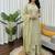 Pista green embroidered silk kurta palazzo set