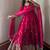 Red embroidered fendy silk anarkali set