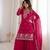 Royal Dark Pink Festive Wear Suit with Heavy Neck Embroidery