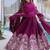 Wine embroidered rangoli crush anarkali set