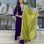 Anarkali kurta set in vichitra silk with embroidery – designer kurti pant dupatta set for women