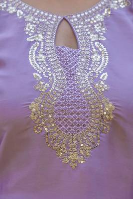 Purple classic traditional patiala suit set in japan satin with rich embroidery & floral motifsfor festive 3