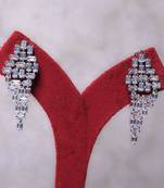 Silver alloy zelda diamond earrings