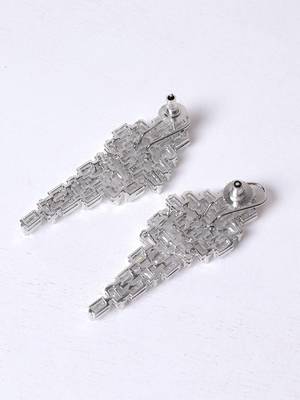 Silver alloy zelda diamond earrings 3