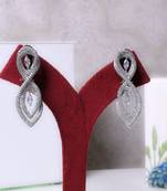 Silver alloy tiana diamond earrings