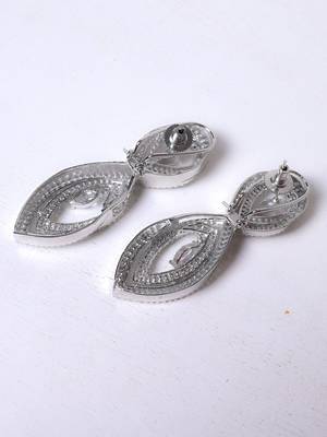 Silver alloy tiana diamond earrings 3