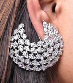 Silver alloy dhairya diamond earrings