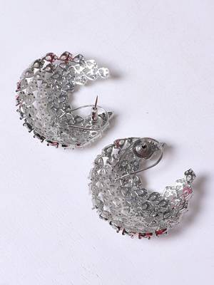 Silver alloy dhairya diamond earrings 3