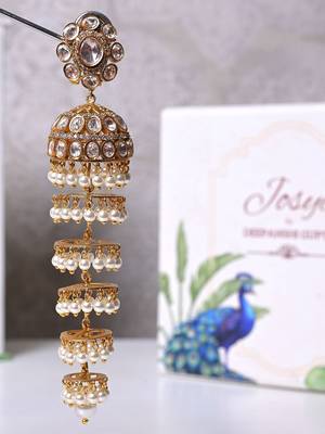 Silver alloy ridhi polki diamond earrings 4