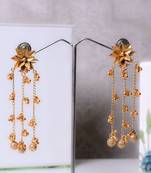 Gold alloy vamika fusion earrings