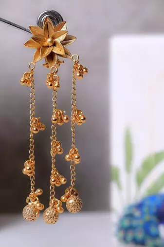 Gold alloy vamika fusion earrings