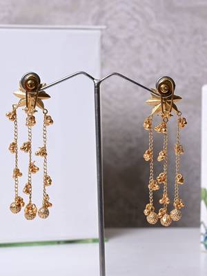 Gold alloy vamika fusion earrings 3