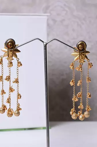 Gold alloy vamika fusion earrings