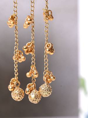 Gold alloy vamika fusion earrings 4