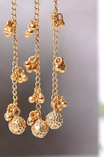 Gold alloy vamika fusion earrings