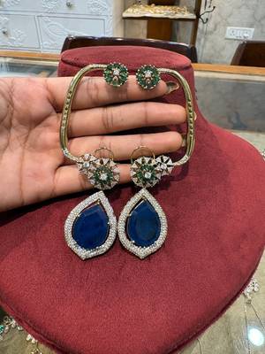 Gold alloy bhagya diamond earcuffs 1