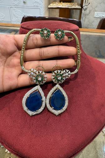 Gold alloy bhagya diamond earcuffs