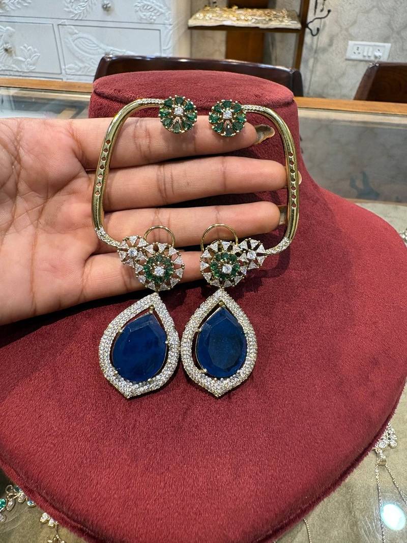 Gold alloy bhagya diamond earcuffs