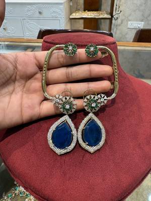 Gold alloy bhagya diamond earcuffs 2