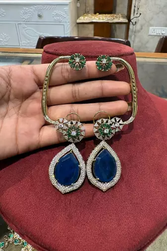 Gold alloy bhagya diamond earcuffs