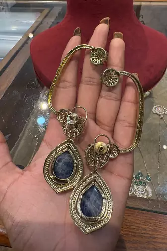 Gold alloy bhagya diamond earcuffs