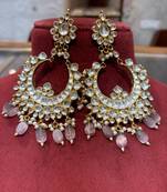 Gold alloy tanvi kundan chandbali