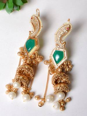 Gold alloy kiranya fusion earcuffs earrings 1
