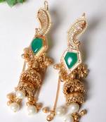 Gold alloy kiranya fusion earcuffs earrings