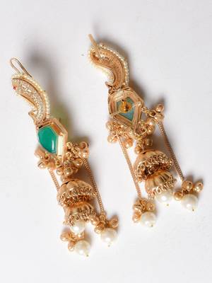 Gold alloy kiranya fusion earcuffs earrings 2