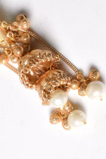 Gold alloy kiranya fusion earcuffs earrings