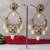 Silver alloy jasmit polki diamond earrings