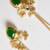 Gold alloy inayata fusion earrings  emerald