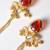 Gold alloy inayata fusion earrings   ruby