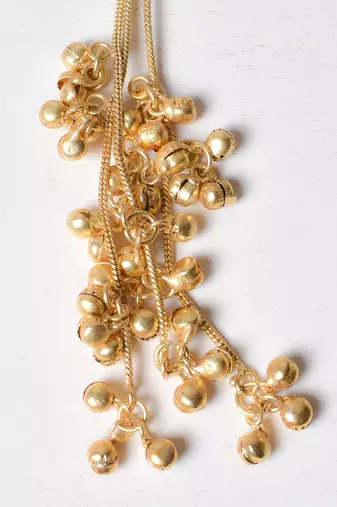 Gold alloy inayata fusion earrings   ruby