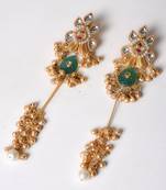 Gold alloy foolwati fusion earrings