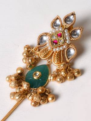 Gold alloy foolwati fusion earrings 2