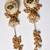 Gold alloy dwiti oversized fusion earrings