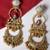 Gold alloy chaitra oversized fusion earrings