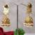 Gold alloy chanchala kundan jhumka earrings