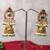 Gold alloy drishani kundan jhumka earrings
