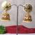 Gold alloy naina kundan jhumka earrings